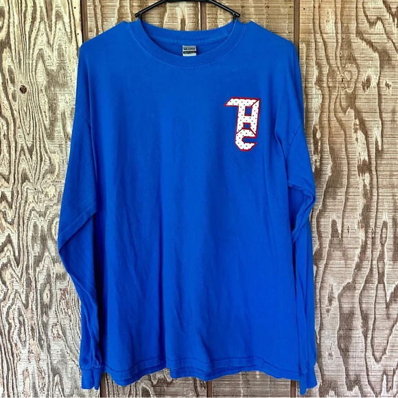Men’s Long Sleeve “THC” T-shirt Sz Lg (Blue) - Picture 1 of 5